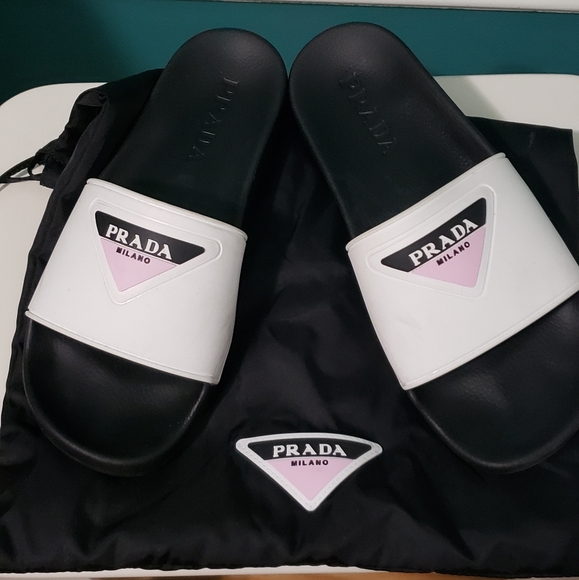 Prada Shoes - Authentic Prada Slide Sandal White